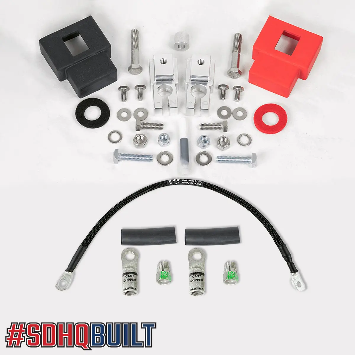 2010-2014 Ford F-150 Raptor Sdhq Built Billet Battery Terminal Kit 1