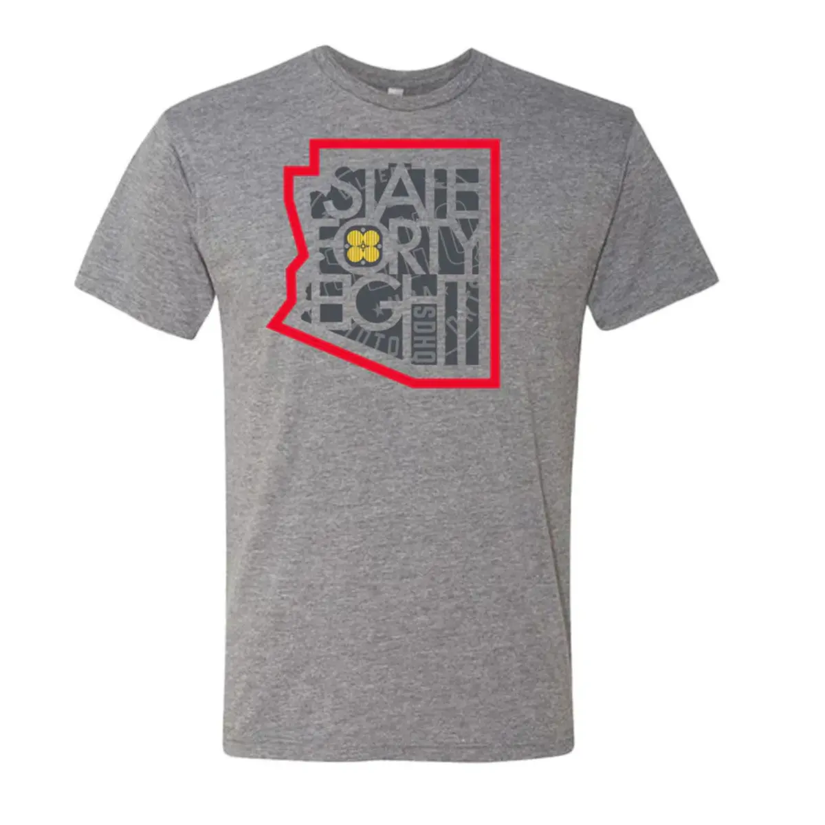 Sdhq Motorsports State 48 Outline T-Shirt - Gray 1