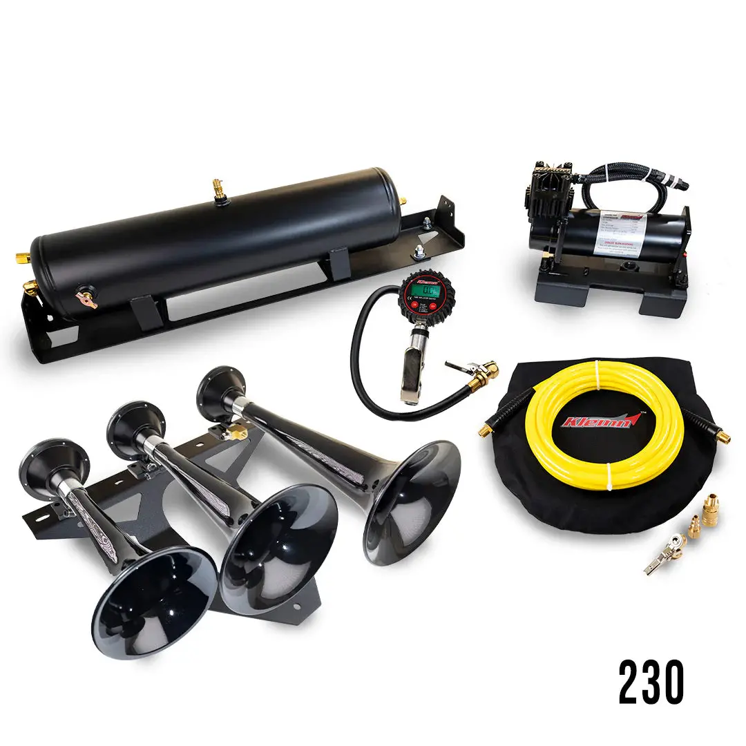 Bolt-On Train Horn And Onboard Air Systems | Horn Installed In Spare Tire Location For 2017-2025 Ford Super Duty F-250, F-350, And F-450. 1