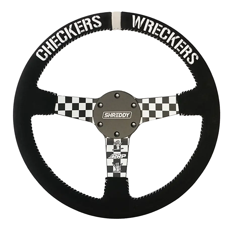 Prp X Shreddy Checkered Steering Wheel, Deep Dish 1