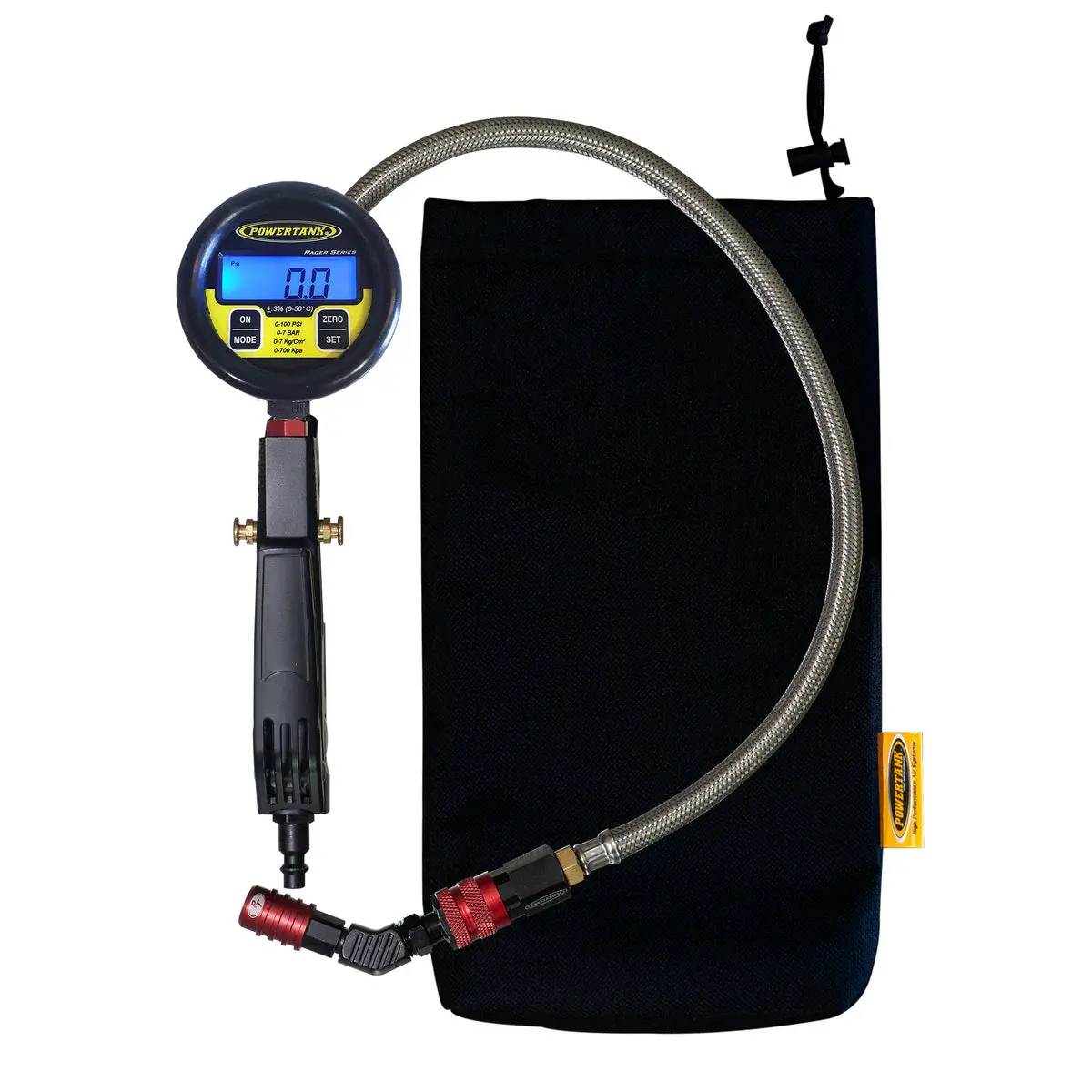 Racer Red - 100 Psi Precision Digital Ventoso™ Modular Tire Inflator Gauge 1
