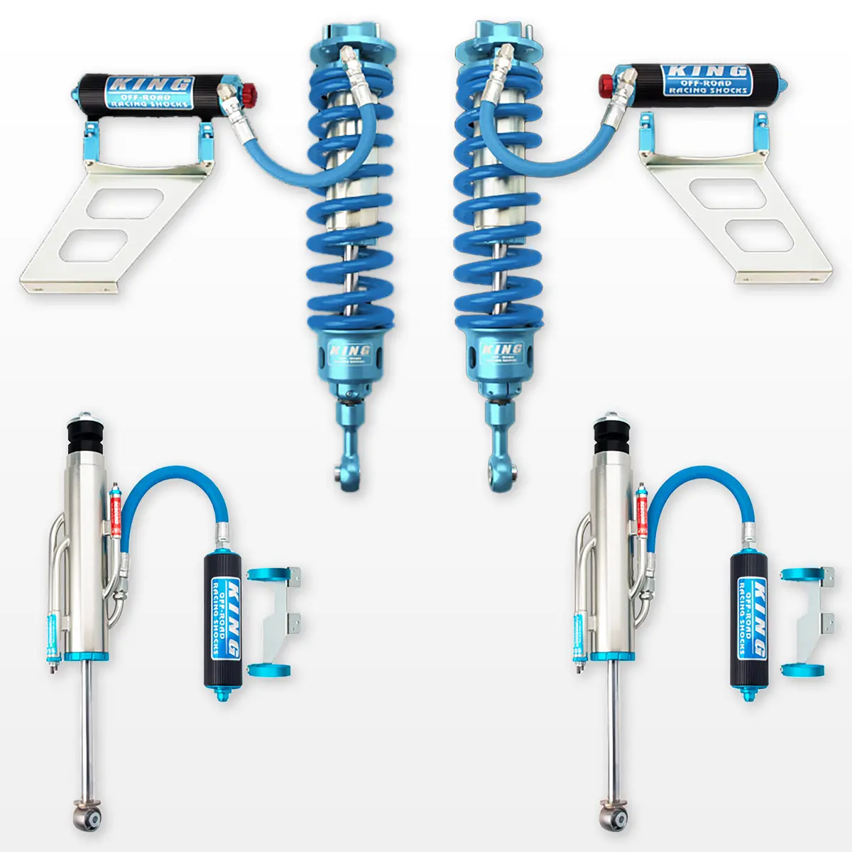 '07-21 Toyota Tundra King 3.0 Stage 3 Finned Rr Front Coilovers & 3 Tube Finned Rr Rear Bypass Shocks 1