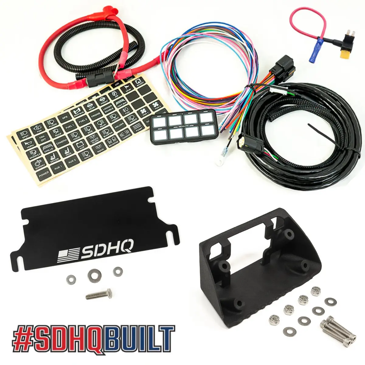 2020-2023 Jeep Jl Ecodiesel/V8 Sdhq Built Complete Switch-Pros Sp-9100 Mounting Kit 1