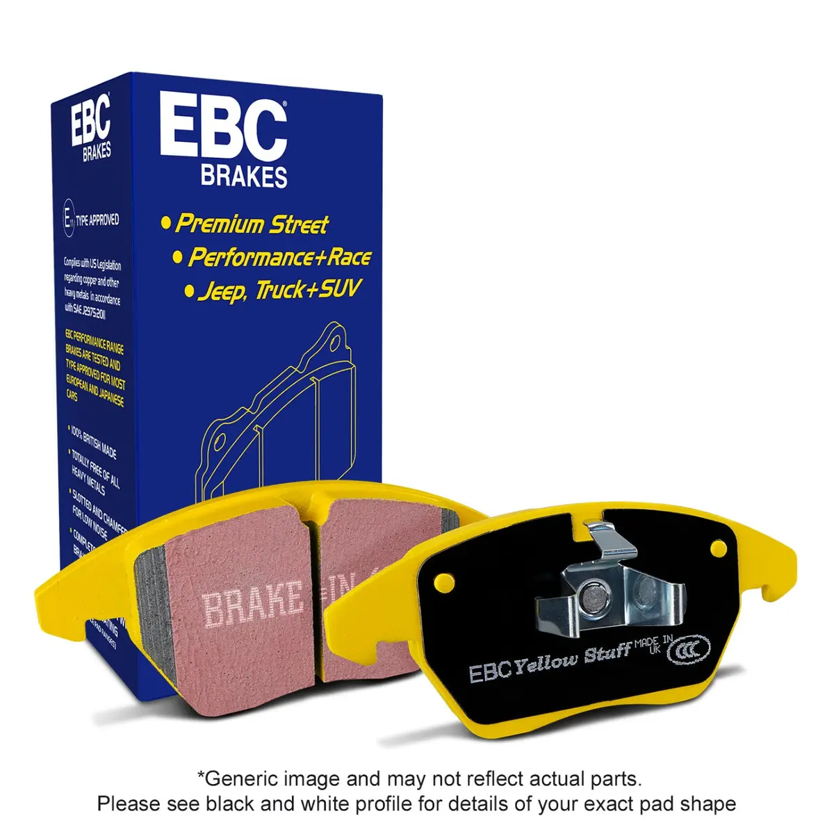 '07-21 Toyota Tundra Ebc Yellowstuff-Rear Brakepads 1