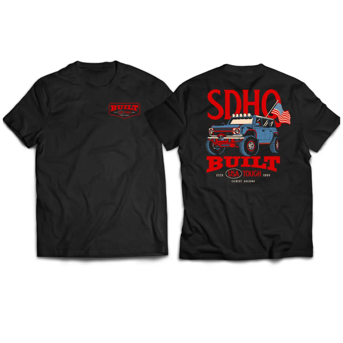 Youth Sdhq Built Patriotic Bronco Shirt 1