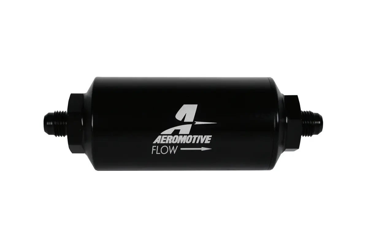 10 Micron Black Fuel Filter With Male An-06 Ports & Cellulose Element 1