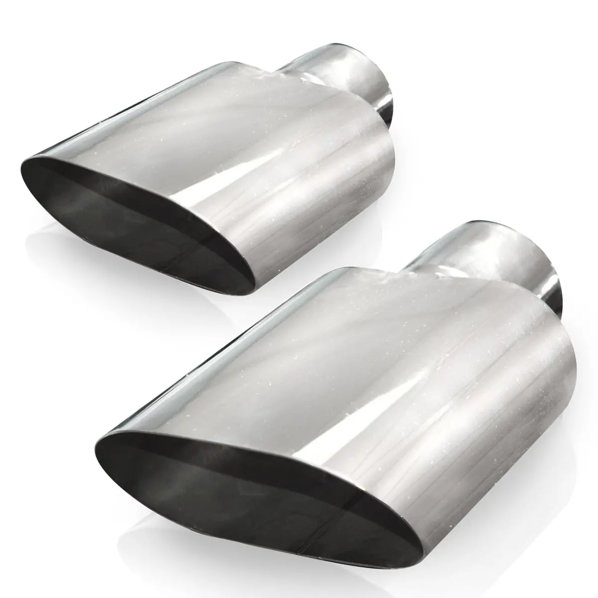 Big Oval Style Polished Exhaust Tip 304 Stainless Steel 1
