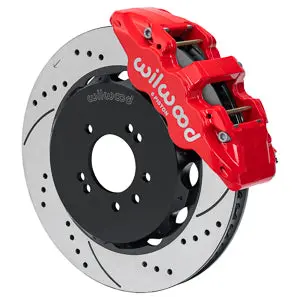 Aero6 Big Brake Front Brake Kit Drilled/Slotted Red 240Sx | 300Zx | Skyline R32 | 18" Wheel Diameter Minimum 1