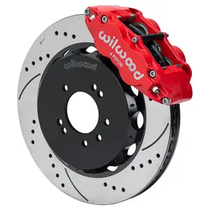 Forged Narrow Superlite 6R Big Brake Front Brake Kit (Hat) Drilled/Slotted Red Skyline R33/R34 | 18" Wheel Diameter Minimum 1
