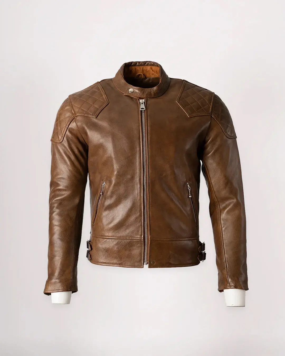 Goldtop 76 Cafe Racer Jacket - Waxed Brown 1