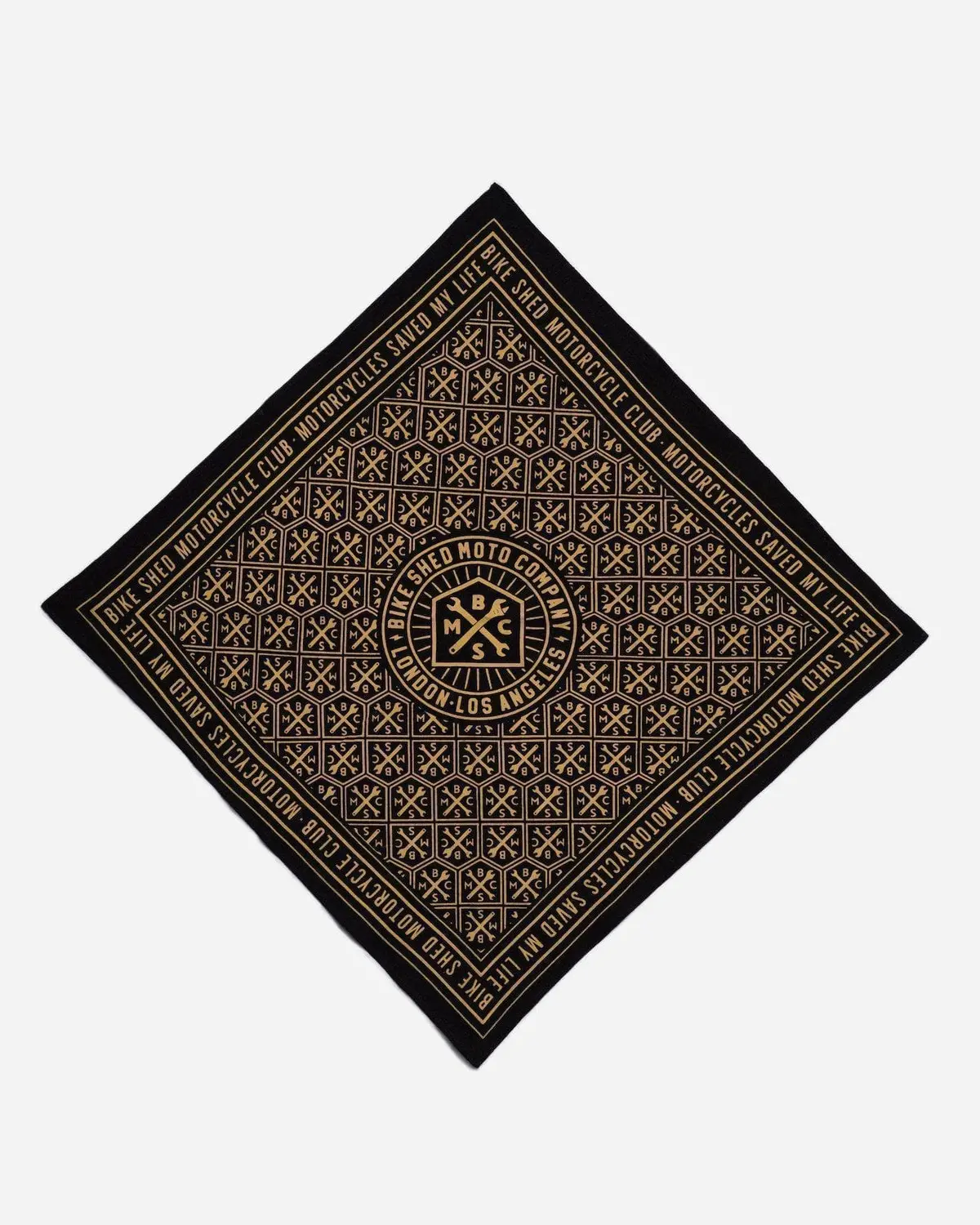 Bsmc Monogram Bandana - Black/Gold 1