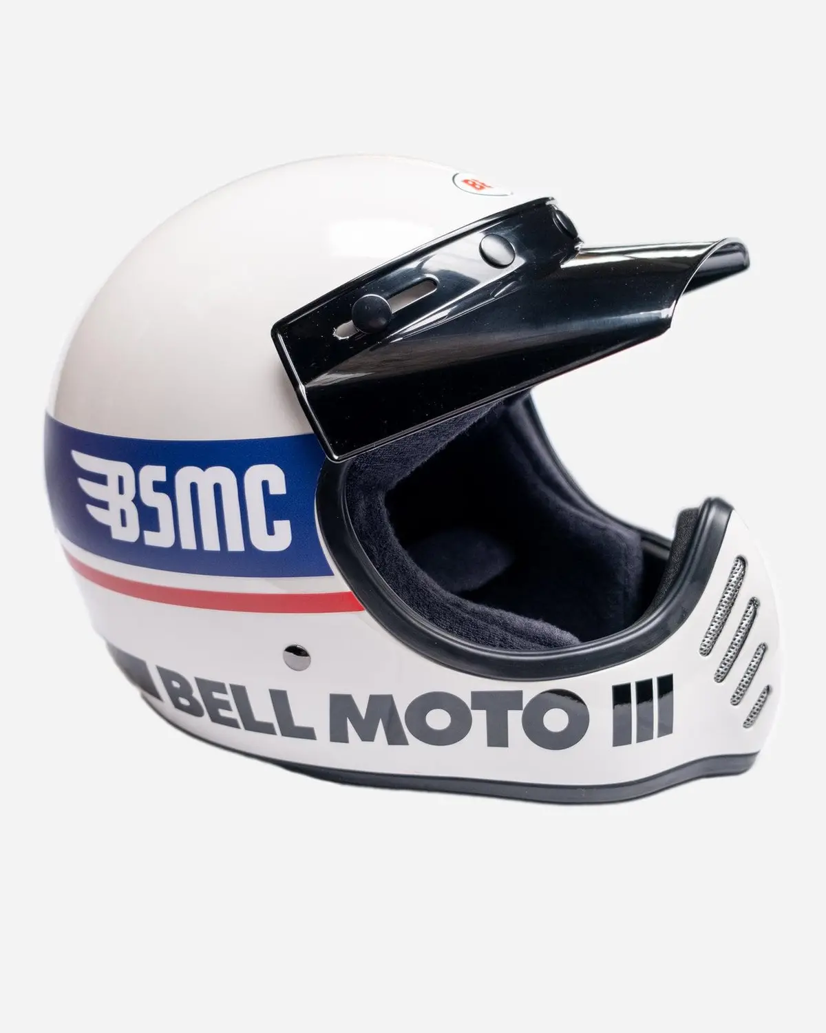 Bsmc X Bell Moto 3 Helmet White 1
