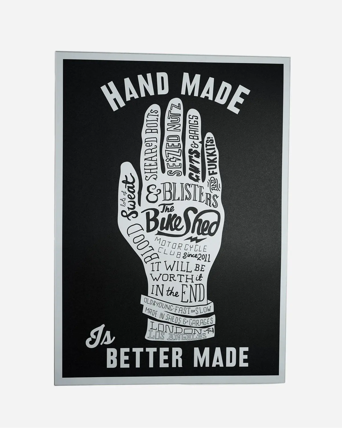 Bsmc X Dave Buonaguidi "Handmade Is Better Made" Print - Black 1