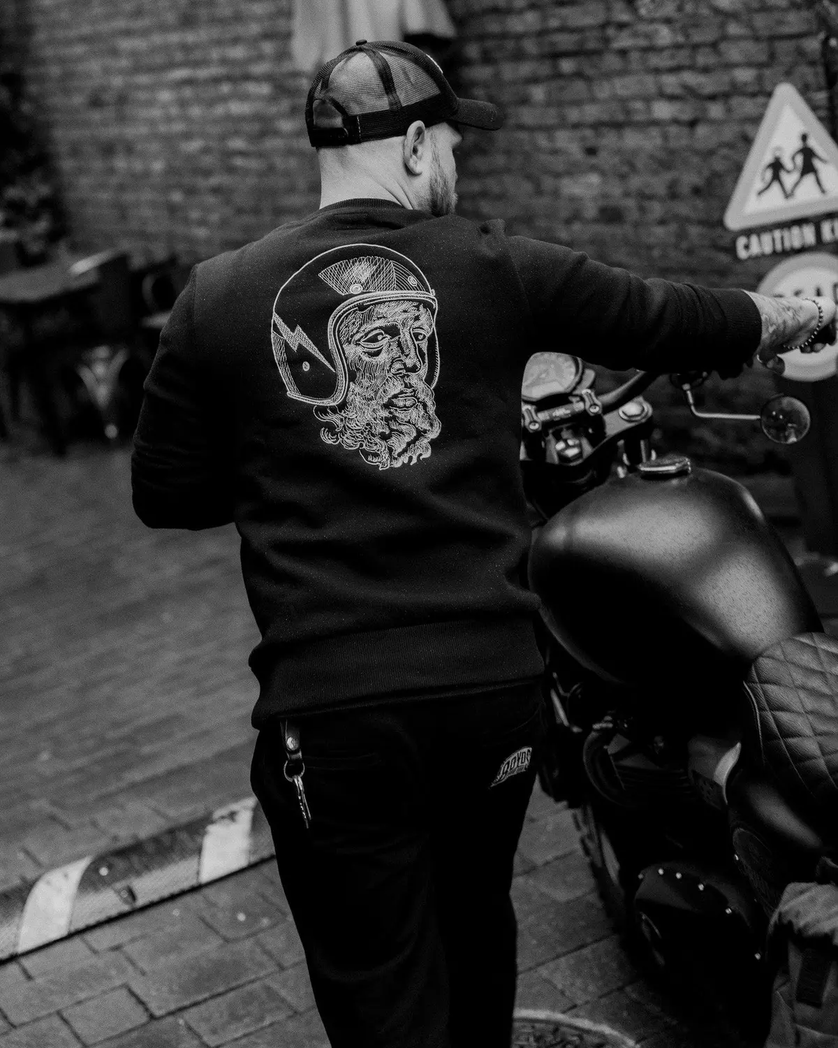 Bsmc Zeus Embroidered Sweatshirt - Black 1