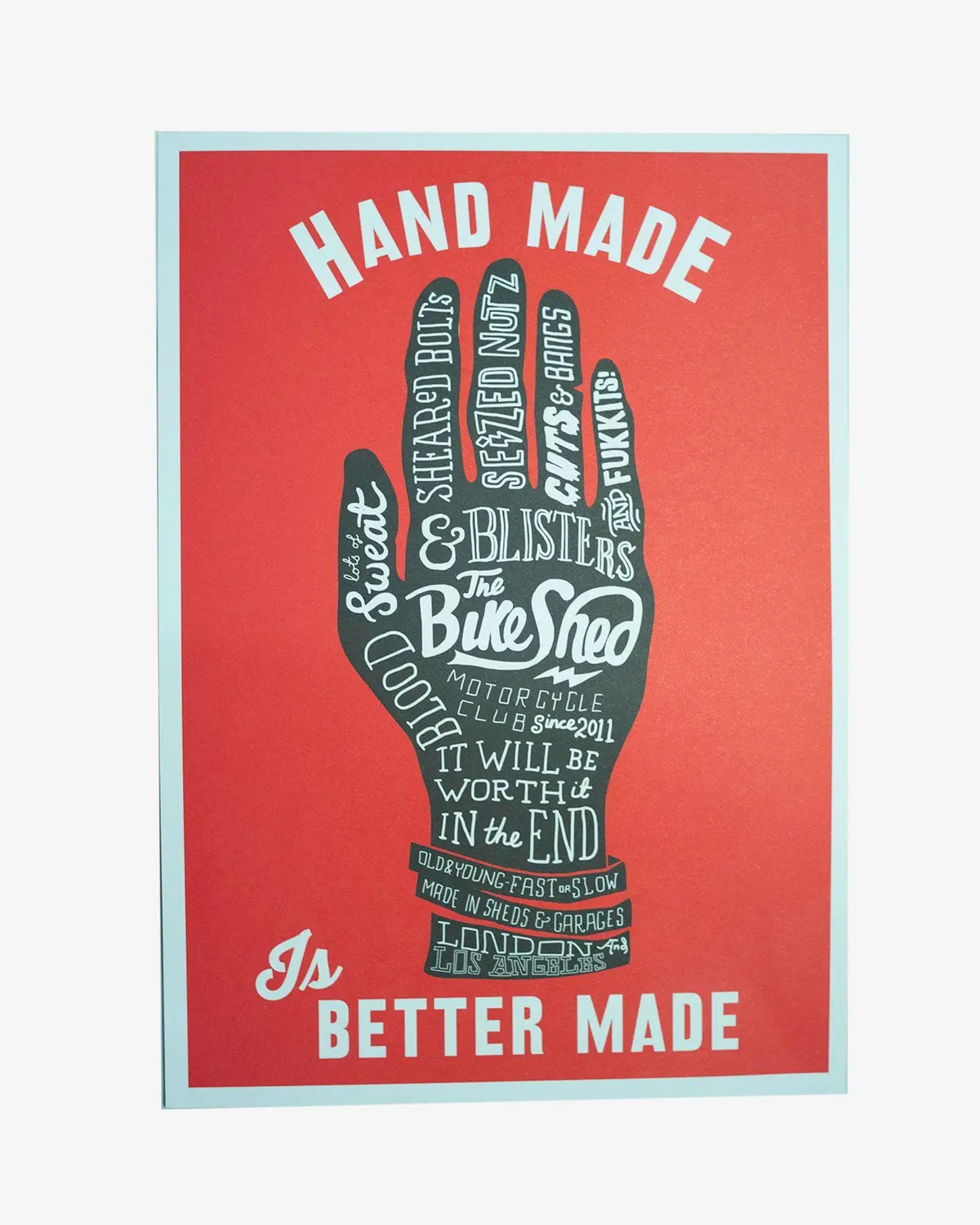 Bsmc X Dave Buonaguidi "Handmade Is Better Made" Print - Red 1