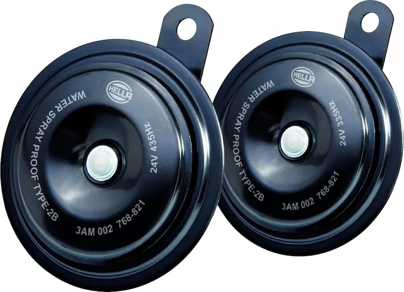 Hella Universal Horn Kit – 92Mm Disc-Type, 24V Black Housing, Bx Series 1