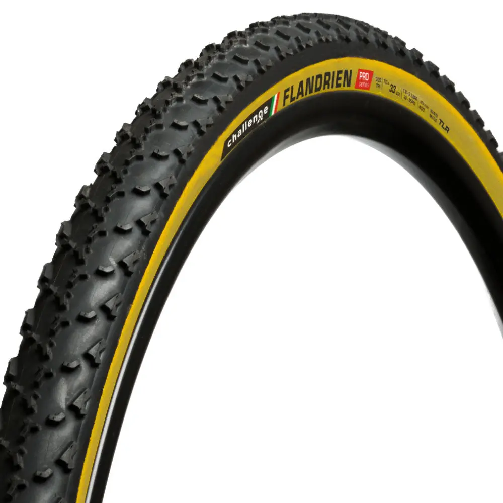 Challenge Flandrien Pro Tlr Handmade Cyclocross Tyre 700C X33c (Black/Tan) 1