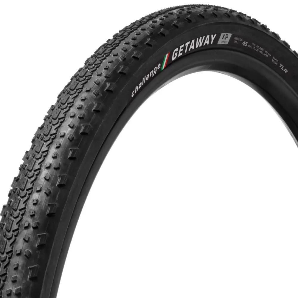 Challenge Getaway Xp Handmade Tlr Gravel Tyre 700C X 45C (Black) 1