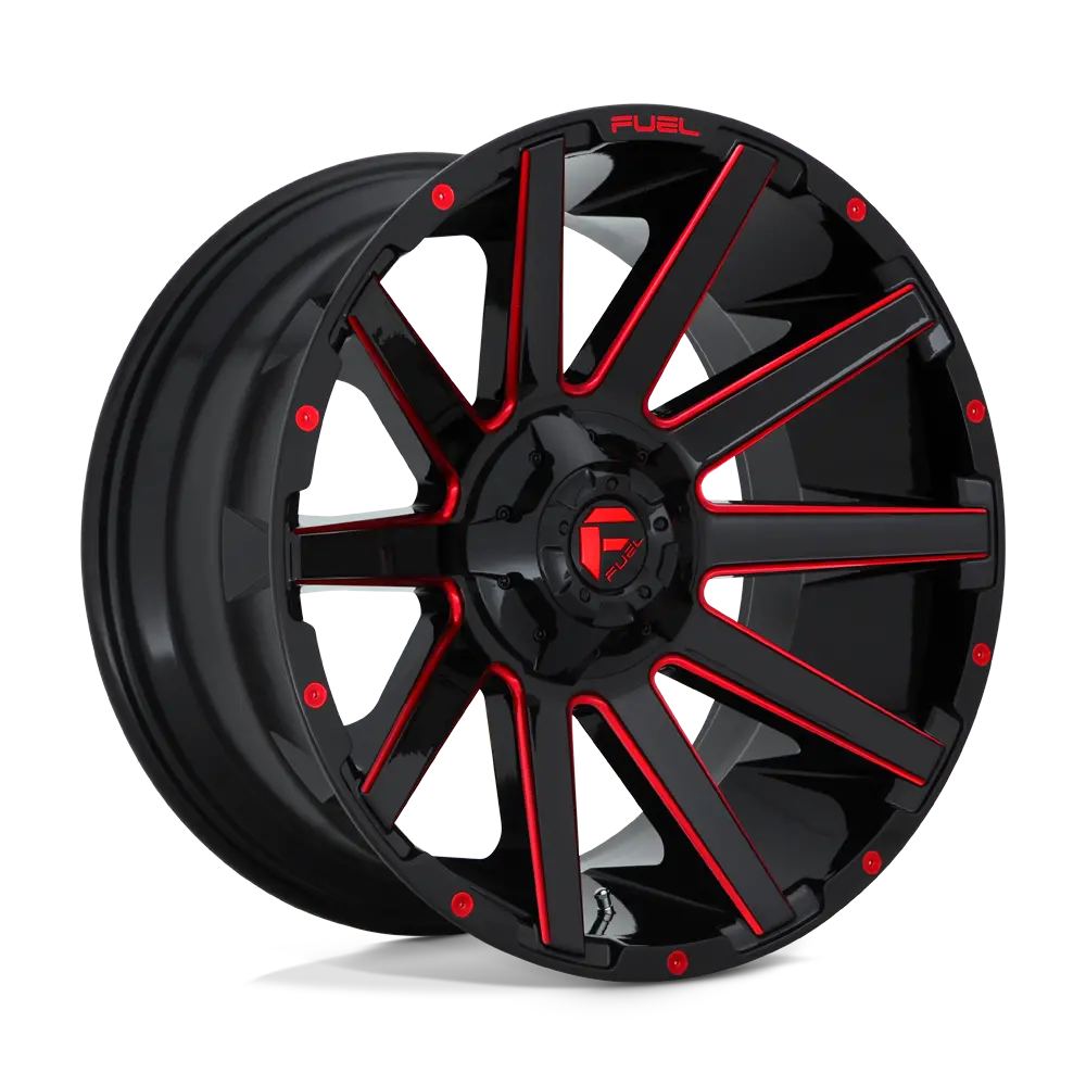 Fuel Wheels | Contra | Gloss Black Red Tinted Clear 1
