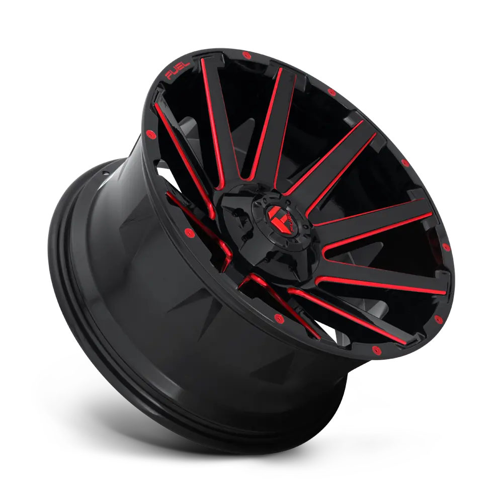 Fuel Wheels | Contra | Gloss Black Red Tinted Clear 2