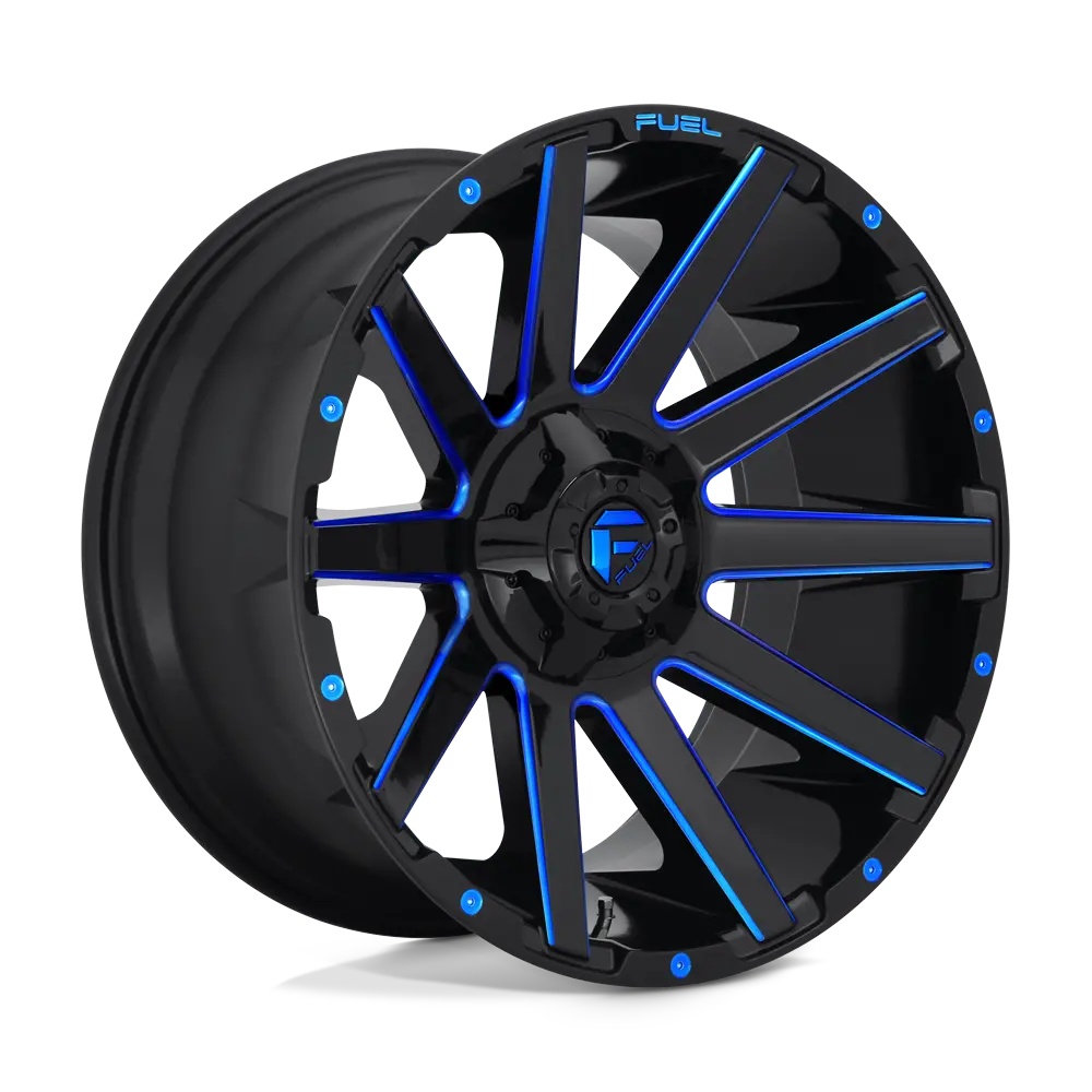 Fuel Wheels | Contra | Gloss Black Blue Tinted Clear 1