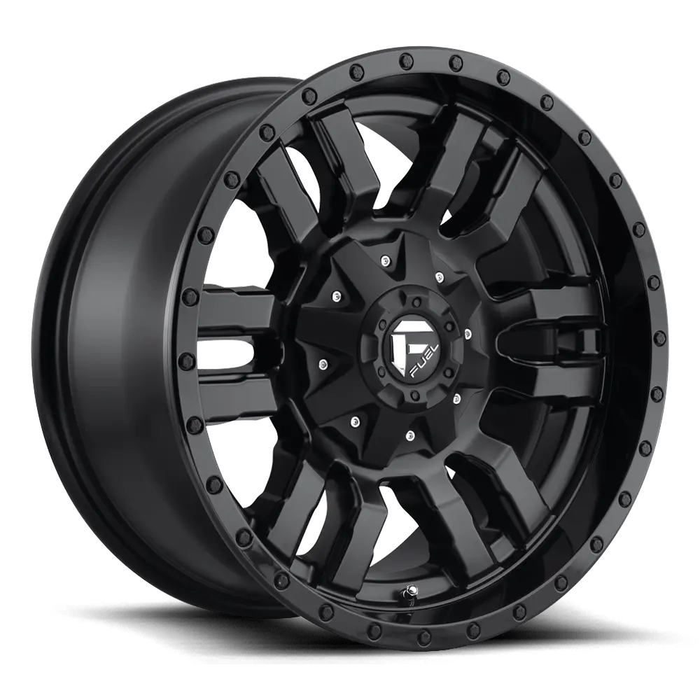 Fuel Wheels | Sledge | Matte Black Gloss Black Lip 1