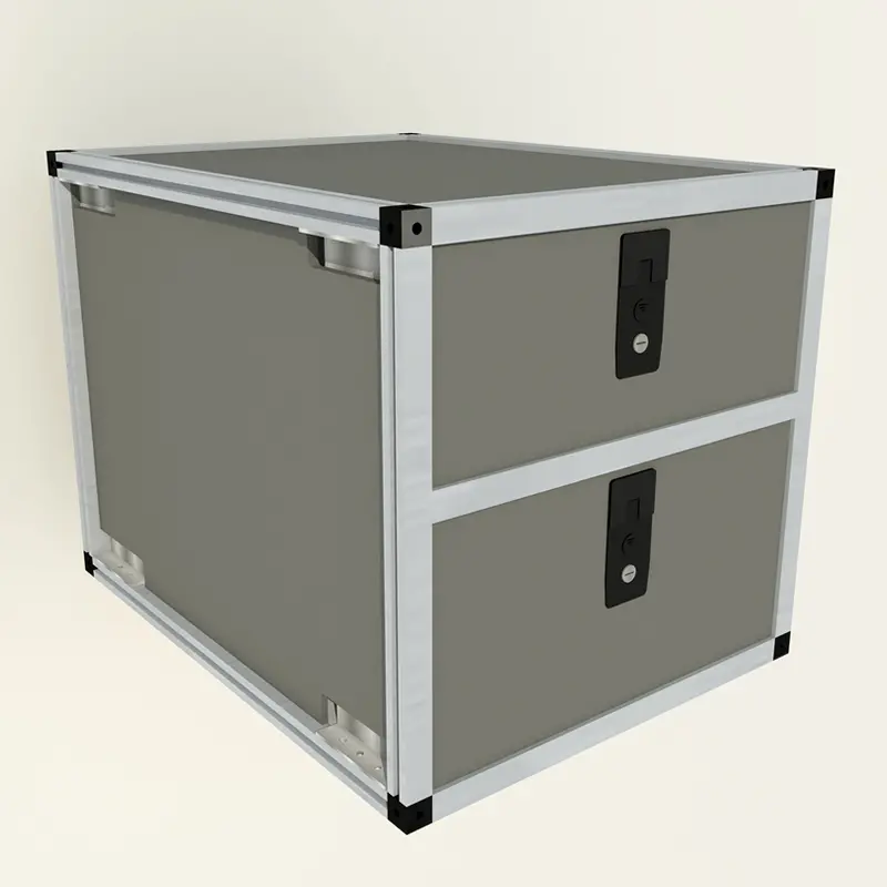 Double Drawer Module-22 3/16" X 25" Depth 1