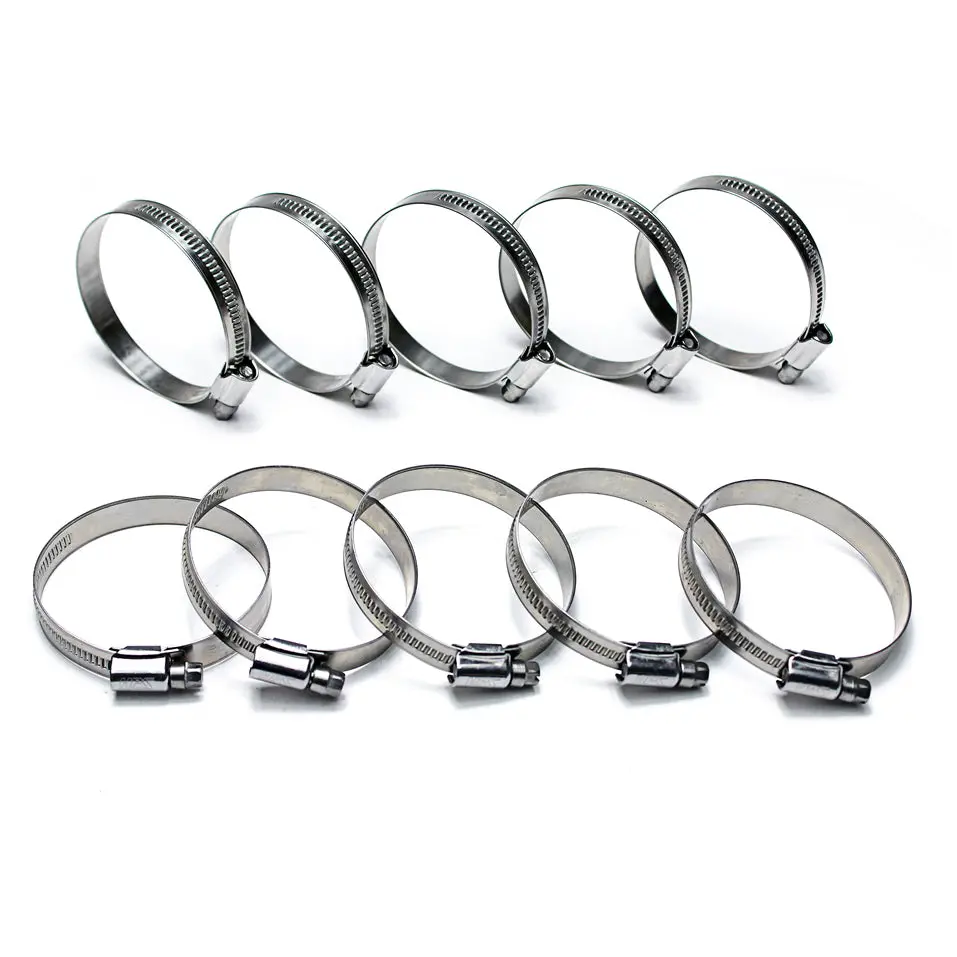 Hps Stainless Steel Embossed Hose Clamps Size 12 10Pc Pack 7/8" - 1-1/4" (22Mm-32Mm) 1