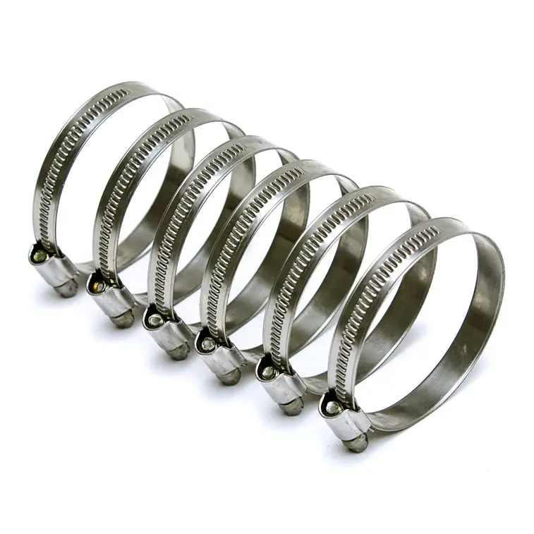 Hps Stainless Steel Embossed Hose Clamps Size 40 6Pc Pack 2" - 3" (51Mm-76Mm) 1