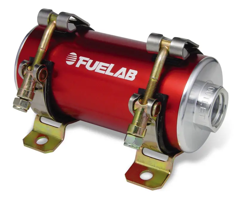 Fuelab Prodigy High-Flow In-Line Carburetor Fuel Pump – 1800 Hp Capacity, Red Housing With External Bypass 1