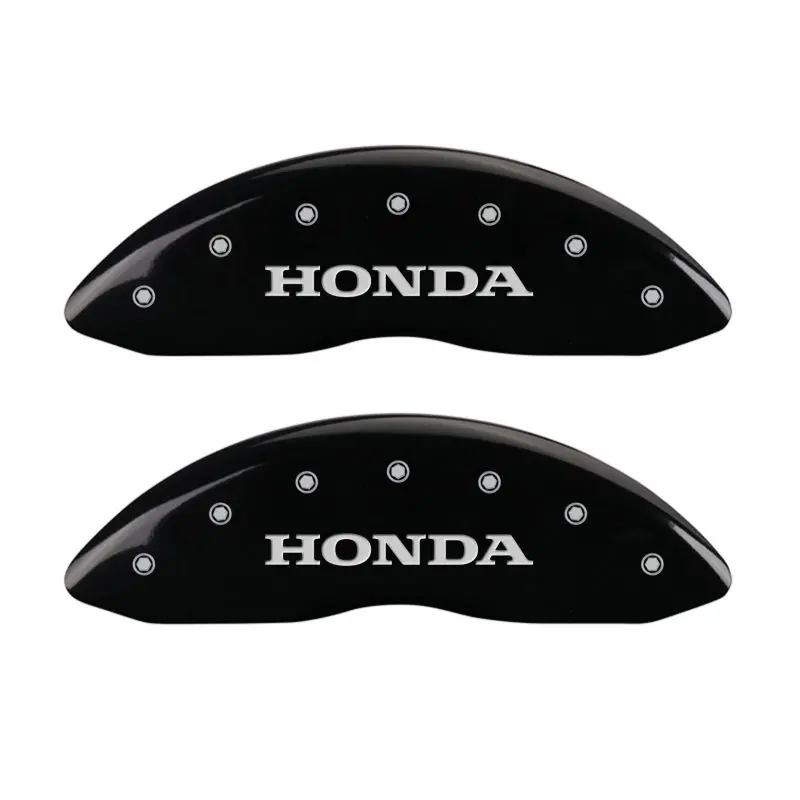Mgp Engraved Front & Rear Caliper Covers – Honda H-Logo Design, Black Base With Silver Detailing 1