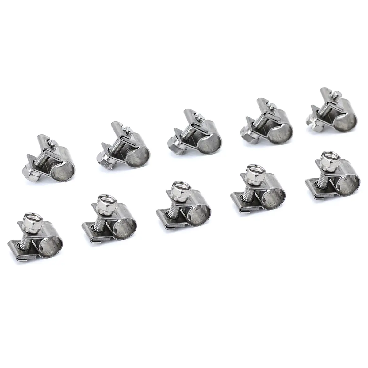 Hps #10 Stainless Steel Fuel Injection Hose Clamps 10Pc Pack 5/16" - 25/64" (8Mm - 10Mm) 1
