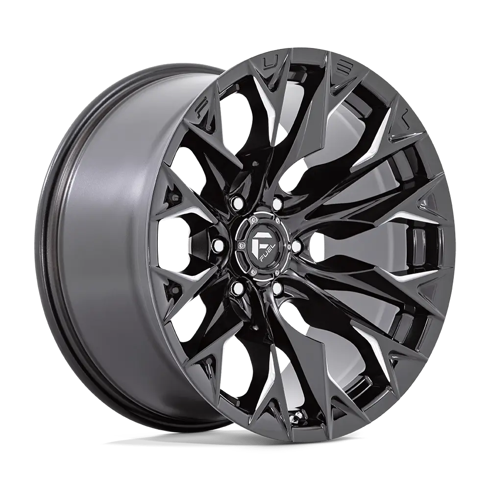 Fuel Wheels | Flame | Gloss Black Milled 1