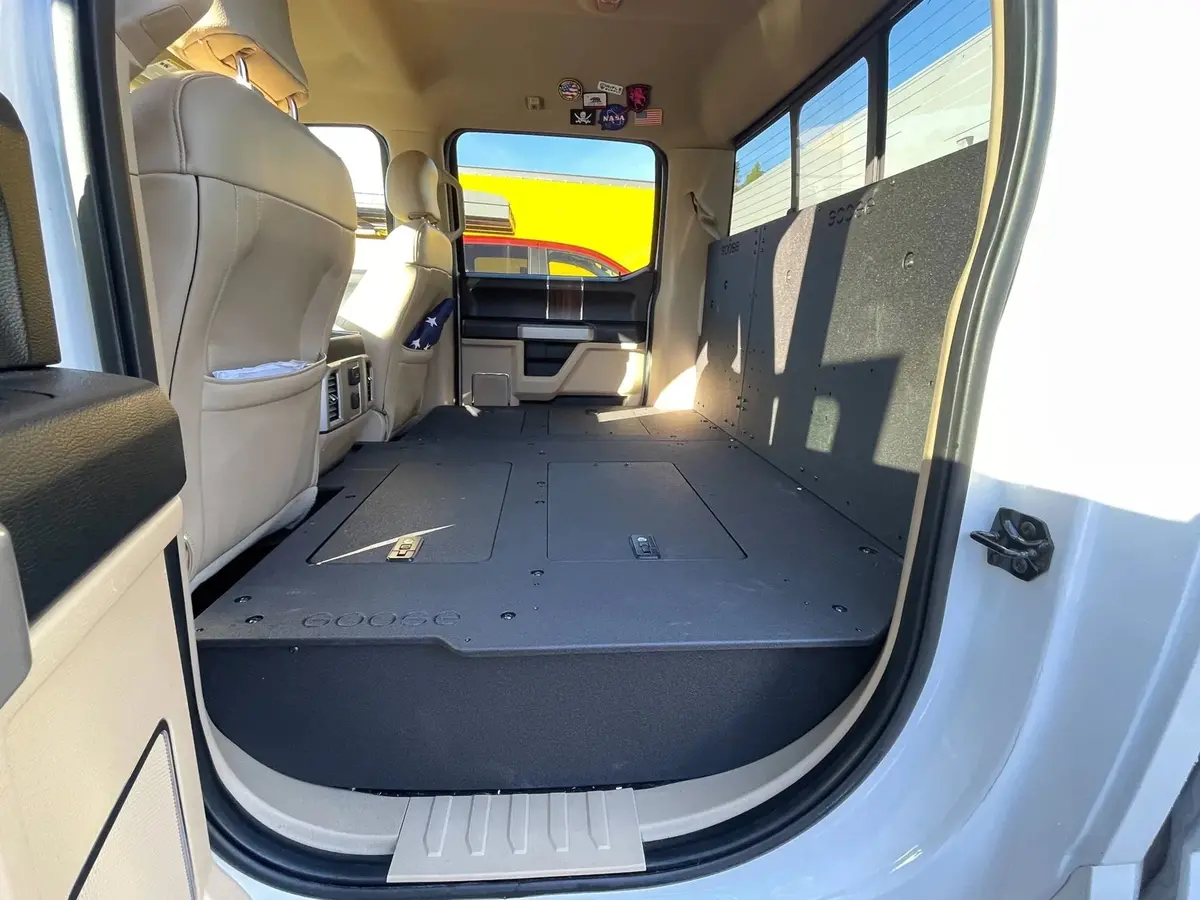 Ford F150 2015-Present 13Th & 14Th Gen. Supercrew - Second Row Seat Delete Plate System 1