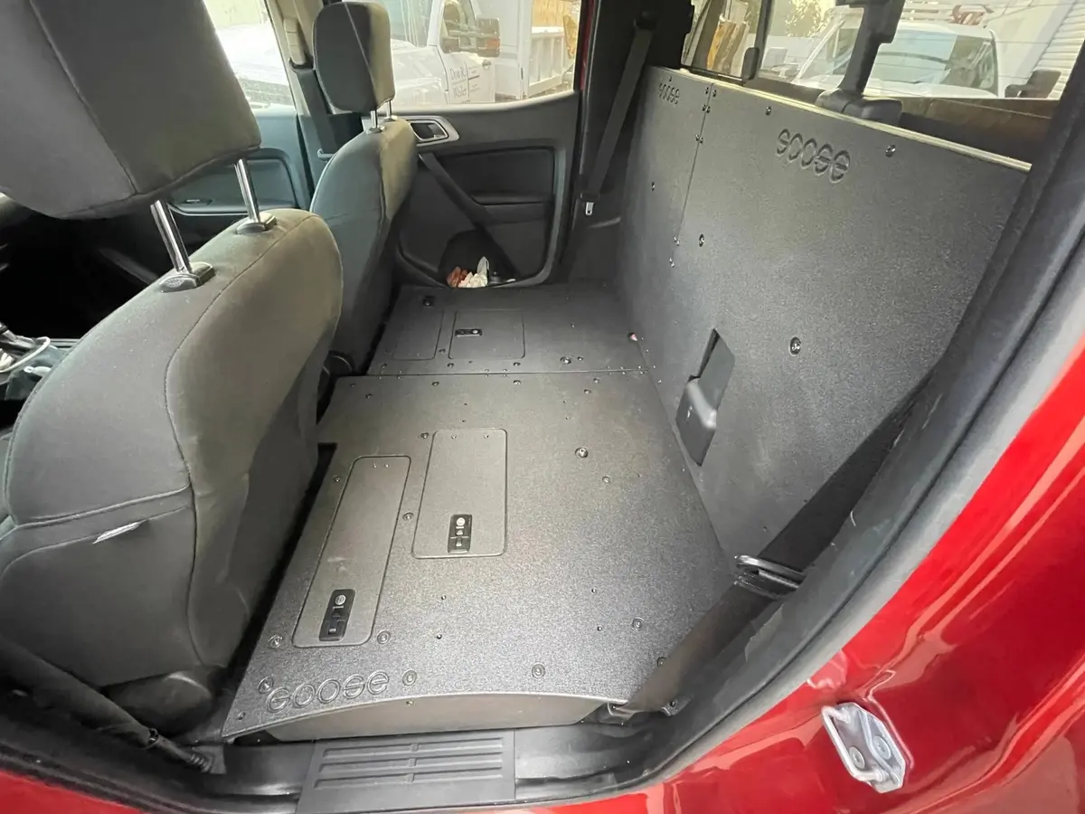 Ford Ranger 2019-2023 4Th Gen. Super Crew - 100% Second Row Seat Delete Plate System 1