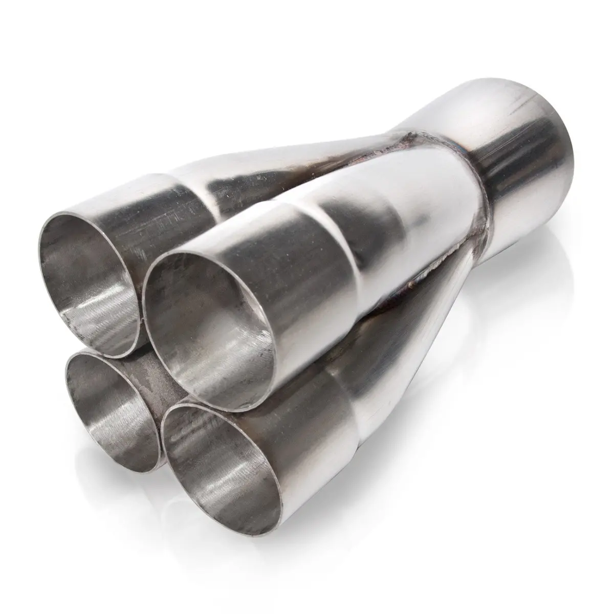 Four-Way Merge Collectors With Slip-Fit Primaries Stainless Steel 1