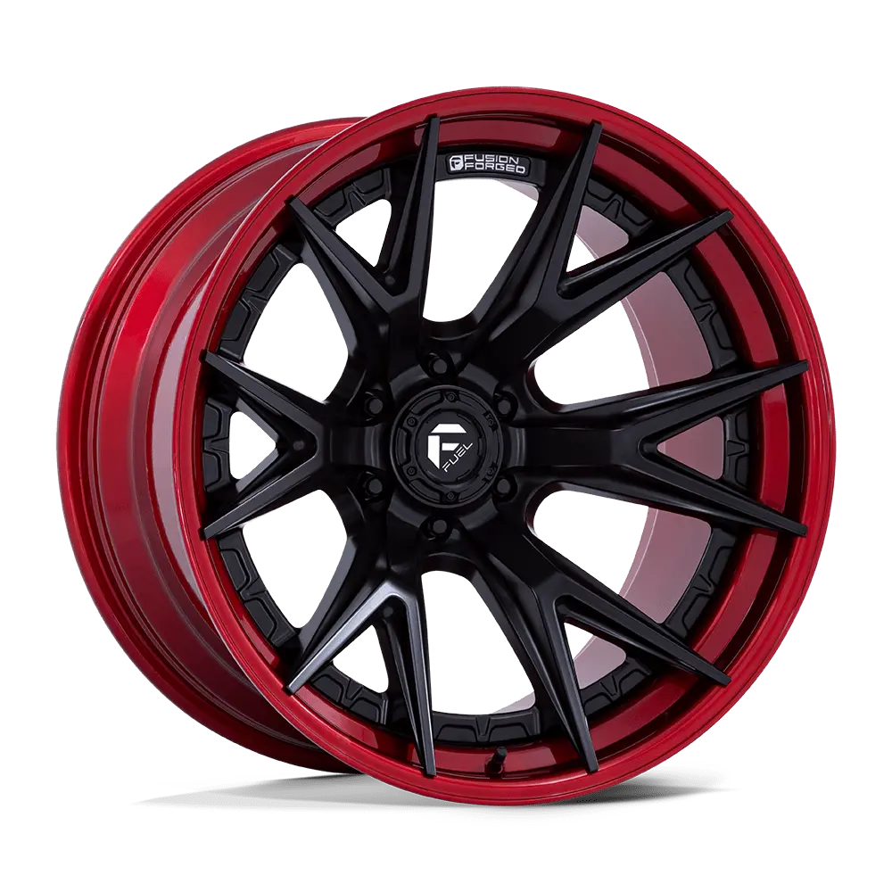 Fuel Wheels | Catalyst | Matte Black W/ Candy Red Lip 1