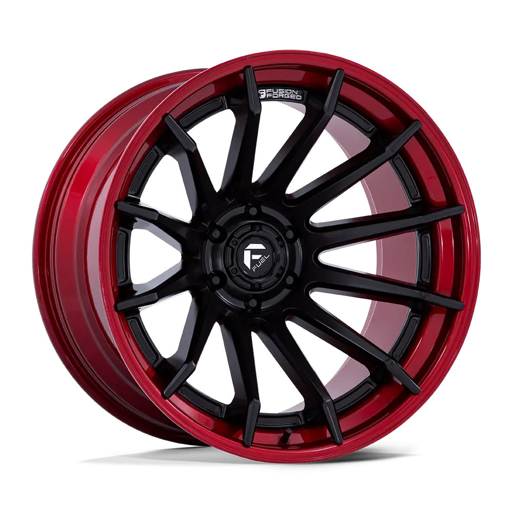 Fuel Wheels | Burn | Matte Black W/ Candy Red Lip 1