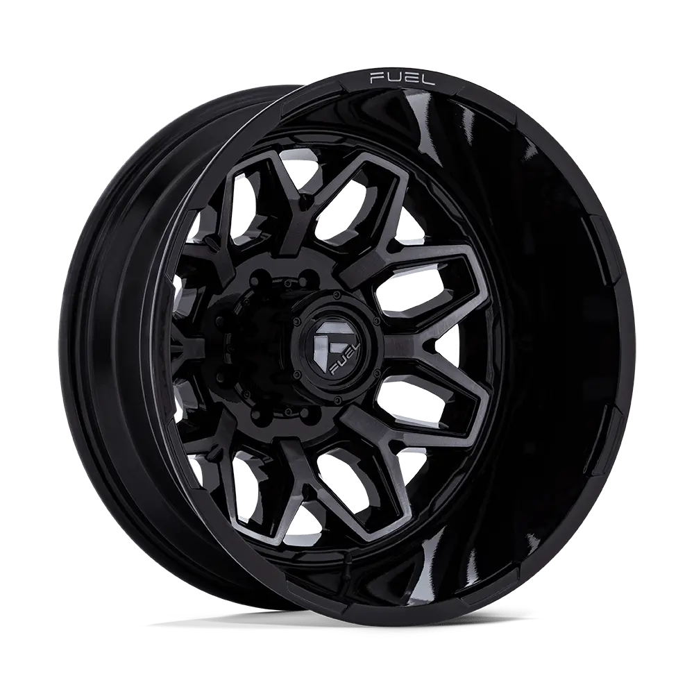 Fuel Wheels | Flux Dually | Gloss Black Brush Fc Gray Dddt 1
