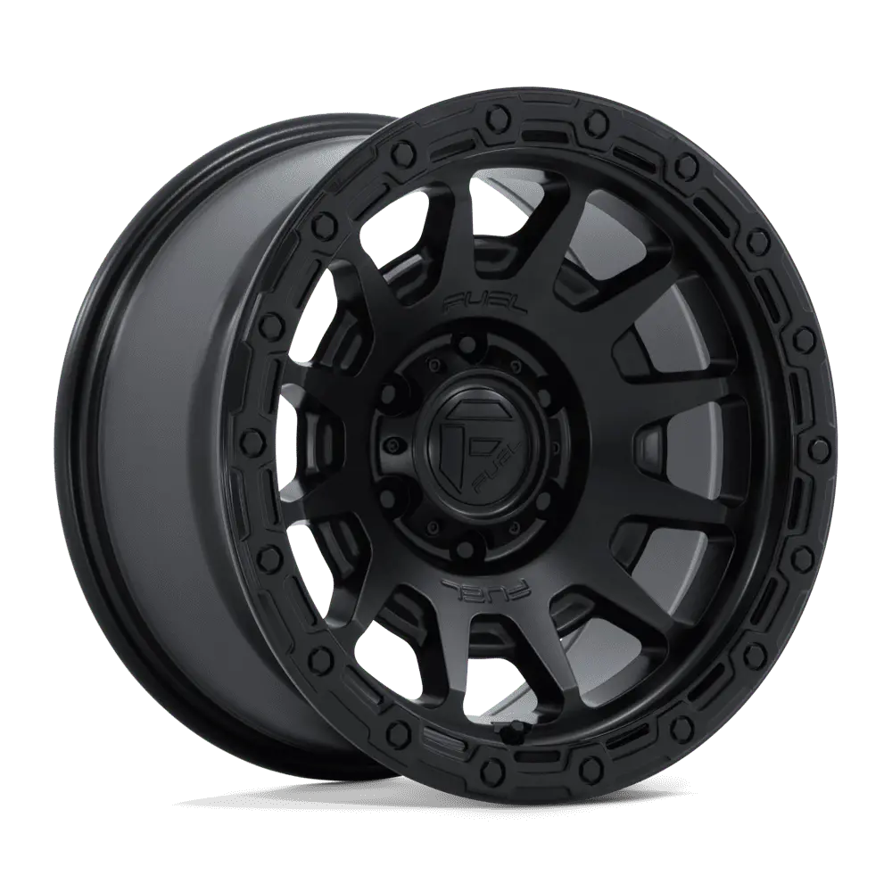 Fuel Wheels | Fortress | Matte Black W/ Gloss Black Lip 1