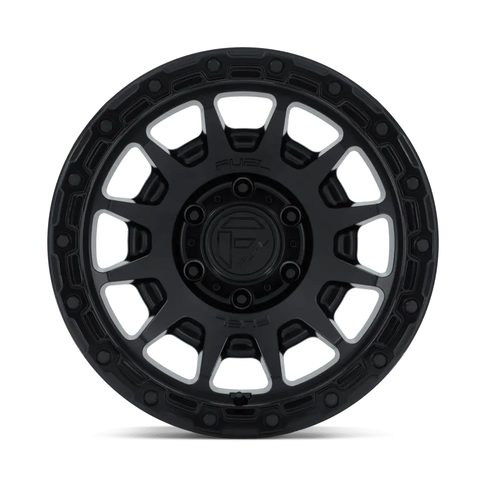Fuel Wheels | Fortress | Matte Black W/ Gloss Black Lip 3