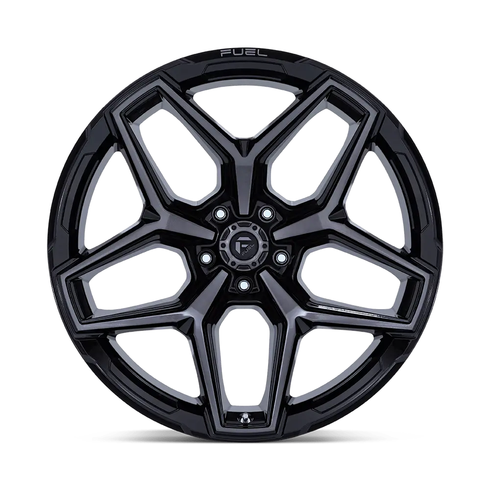 Fuel Wheels | Flux | Gloss Black Brush Fc Gray Dddt 3