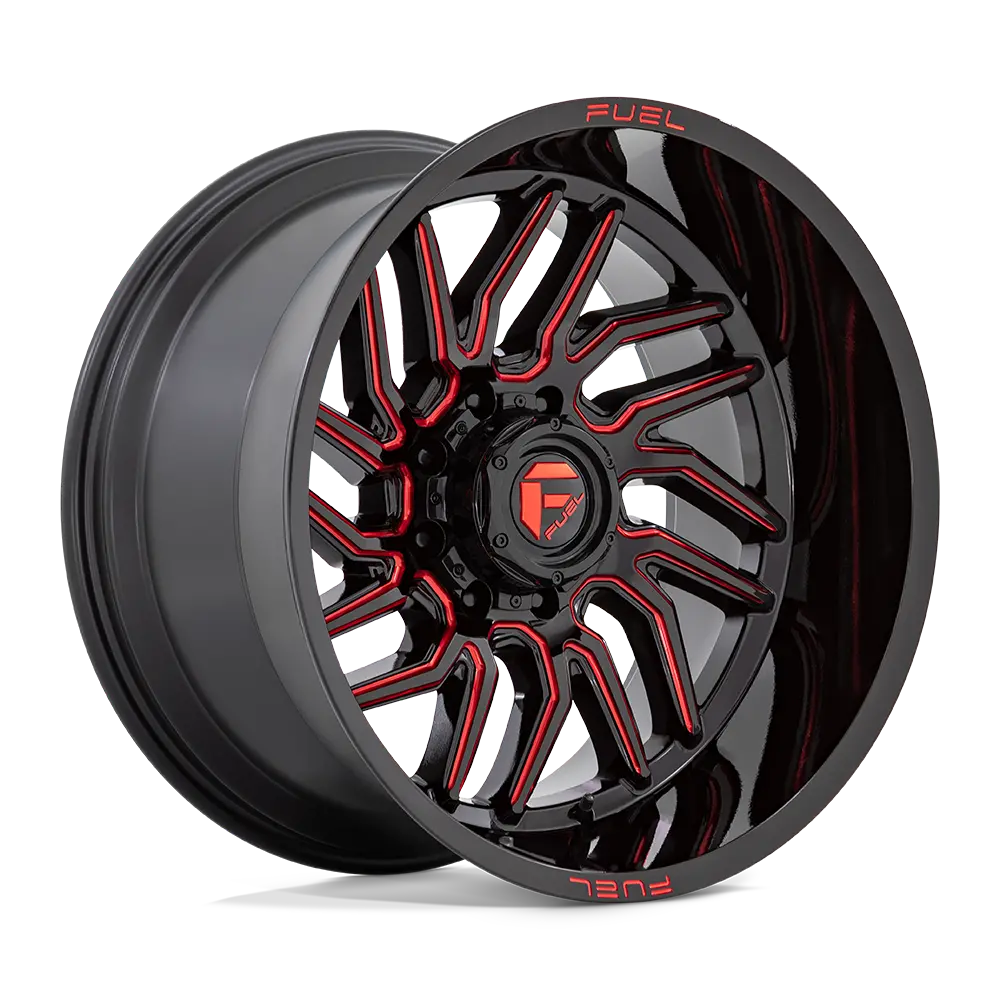 Fuel Wheels | Hurricane | Gloss Black Milled Red Tint 1