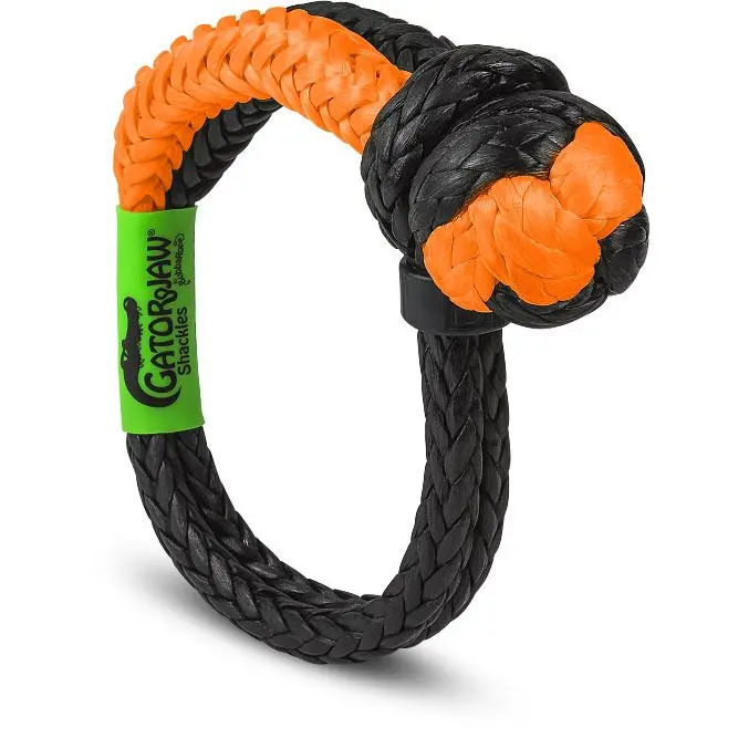 1/2" Nexgen Pro Gator-Jaw® Synthetic Soft Shackle - Orange And Black 1