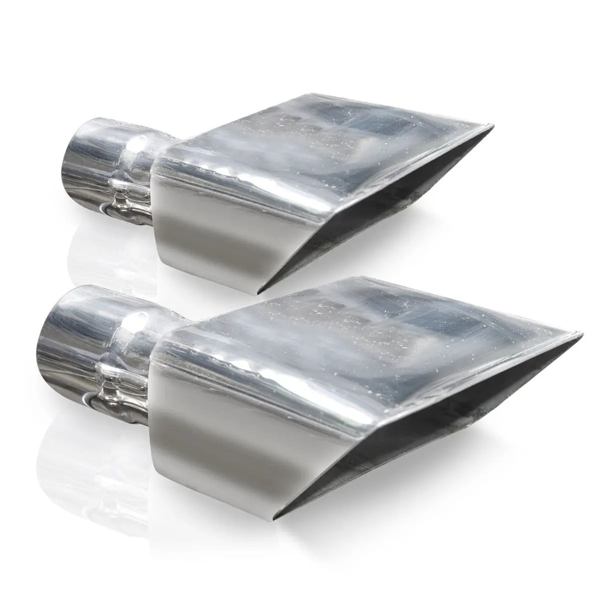 Hot Rod Style Polished Exhaust Tips 304 Stainless Steel 1