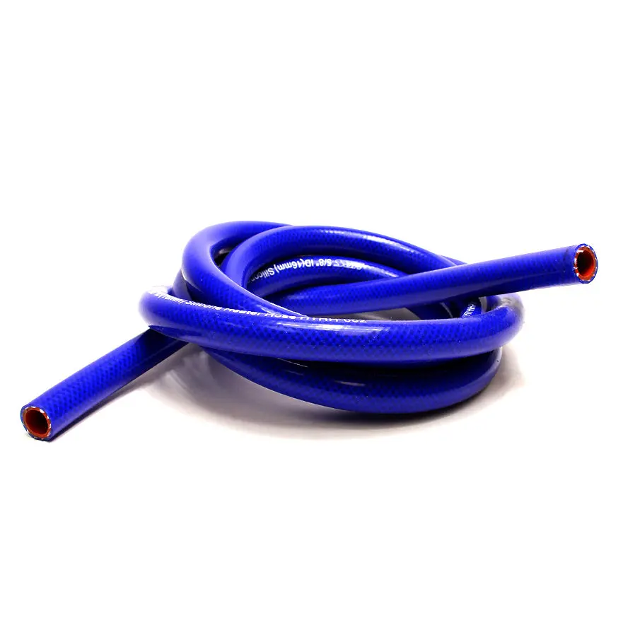 Hps 5/32" Id Blue High Temp Reinforced Silicone Heater Hose, Max Working Pressure 85 Psi, Max Temperature Rating: 350F, Bend Radius: 3/4" 1