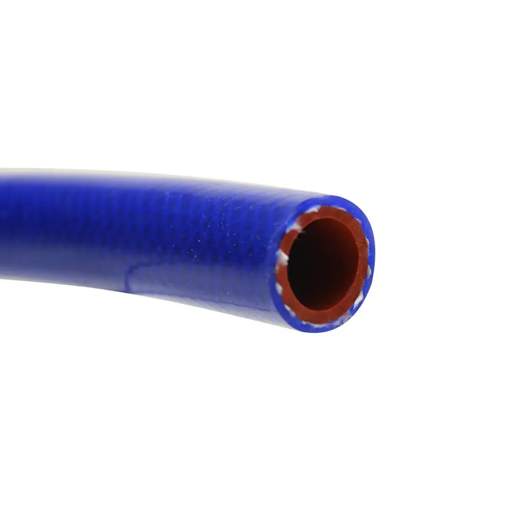 Hps 1/2" Id Blue High Temp Reinforced Silicone Heater Hose 25 Feet Roll, Max Working Pressure 80 Psi, Max Temperature Rating: 350F, Bend Radius: 2-1/2" 2