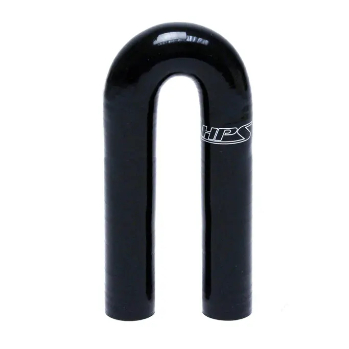 Hps 1-1/8" Id High Temp 4-Ply Reinforced Silicone 180 Degree U Bend Elbow Coupler Hose Black (28Mm Id) 1