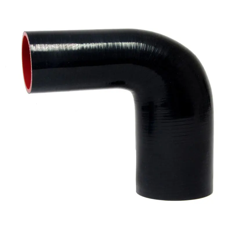 Hps 4" - 4.5" Id High Temp 4-Ply Reinforced Silicone 90 Degree Elbow Reducer Hose Black (102Mm - 114Mm Id) 1