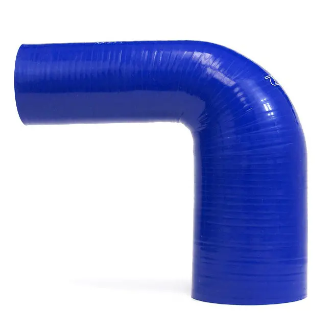 Hps 2.75" - 3" Id High Temp 4-Ply Reinforced Silicone 90 Degree Elbow Reducer Hose Blue (70Mm - 76Mm Id) 1